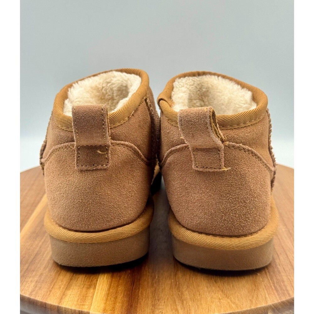 ASPEN Boots Women's 7.5 Brown Suede Lined Slip On Ankle Booties Boots - Picture 5 of 10